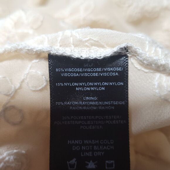 Anthropologie Sunday in Brooklyn Fiona Sweater Eyelet Layered Cream Womens small - Picture 7 of 13